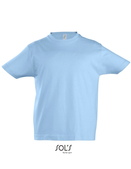 Kids´ Imperial T-Shirt zum Besticken und Bedrucken in der Farbe Sky Blue mit Ihren Logo, Schriftzug oder Motiv.