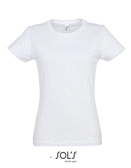 Women´s Imperial T-Shirt zum Besticken und Bedrucken in der Farbe Ash (Heather) mit Ihren Logo, Schriftzug oder Motiv.