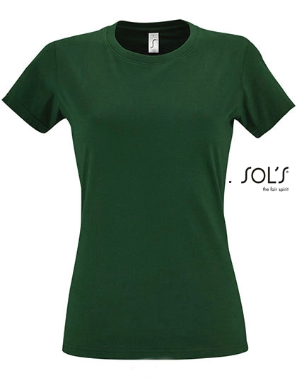 Women´s Imperial T-Shirt zum Besticken und Bedrucken in der Farbe Bottle Green mit Ihren Logo, Schriftzug oder Motiv.