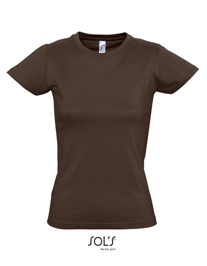 Women´s Imperial T-Shirt zum Besticken und Bedrucken in der Farbe Chocolate mit Ihren Logo, Schriftzug oder Motiv.