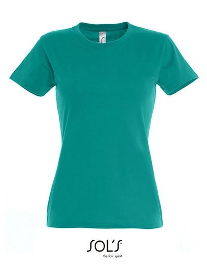 Women´s Imperial T-Shirt zum Besticken und Bedrucken in der Farbe Emerald mit Ihren Logo, Schriftzug oder Motiv.