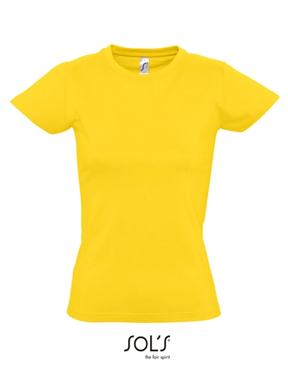 Women´s Imperial T-Shirt zum Besticken und Bedrucken in der Farbe Gold mit Ihren Logo, Schriftzug oder Motiv.