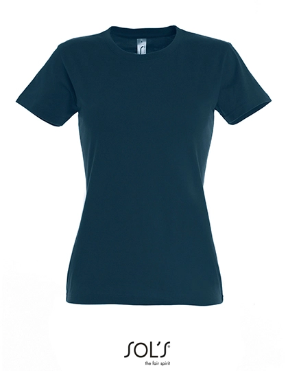 Women´s Imperial T-Shirt zum Besticken und Bedrucken in der Farbe Petroleum Blue mit Ihren Logo, Schriftzug oder Motiv.