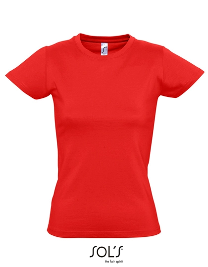 Women´s Imperial T-Shirt zum Besticken und Bedrucken in der Farbe Red mit Ihren Logo, Schriftzug oder Motiv.