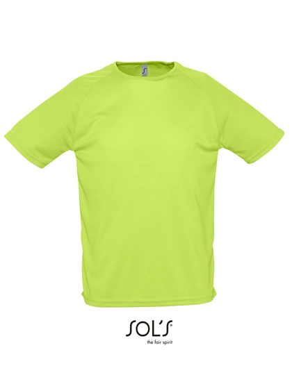 Men´s Raglan Sleeves T Sporty zum Besticken und Bedrucken in der Farbe Apple Green mit Ihren Logo, Schriftzug oder Motiv.