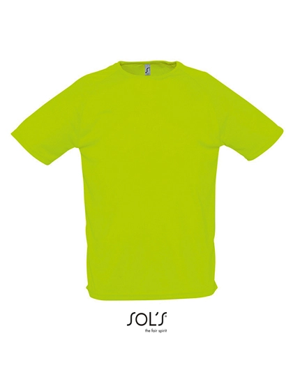 Men´s Raglan Sleeves T Sporty zum Besticken und Bedrucken in der Farbe Neon Green mit Ihren Logo, Schriftzug oder Motiv.