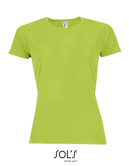 Women´s Raglan Sleeves T Sporty zum Besticken und Bedrucken in der Farbe Apple Green mit Ihren Logo, Schriftzug oder Motiv.