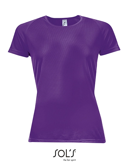 Women´s Raglan Sleeves T Sporty zum Besticken und Bedrucken in der Farbe Dark Purple mit Ihren Logo, Schriftzug oder Motiv.