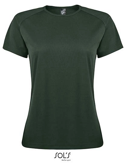 Women´s Raglan Sleeves T Sporty zum Besticken und Bedrucken in der Farbe Forest Green mit Ihren Logo, Schriftzug oder Motiv.