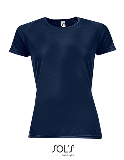 Women´s Raglan Sleeves T Sporty zum Besticken und Bedrucken in der Farbe French Navy mit Ihren Logo, Schriftzug oder Motiv.