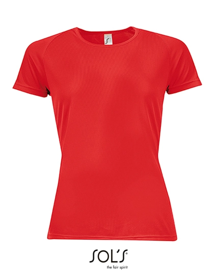 Women´s Raglan Sleeves T Sporty zum Besticken und Bedrucken in der Farbe Red mit Ihren Logo, Schriftzug oder Motiv.