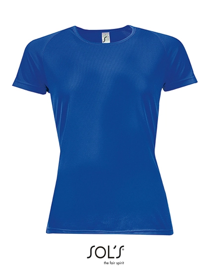 Women´s Raglan Sleeves T Sporty zum Besticken und Bedrucken in der Farbe Royal Blue mit Ihren Logo, Schriftzug oder Motiv.