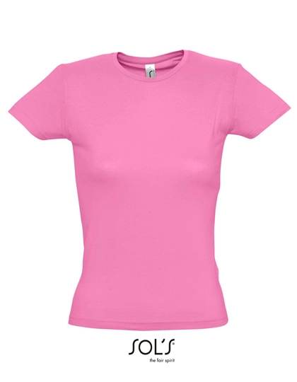 Women´s T-Shirt Miss zum Besticken und Bedrucken in der Farbe Orchid Pink mit Ihren Logo, Schriftzug oder Motiv.
