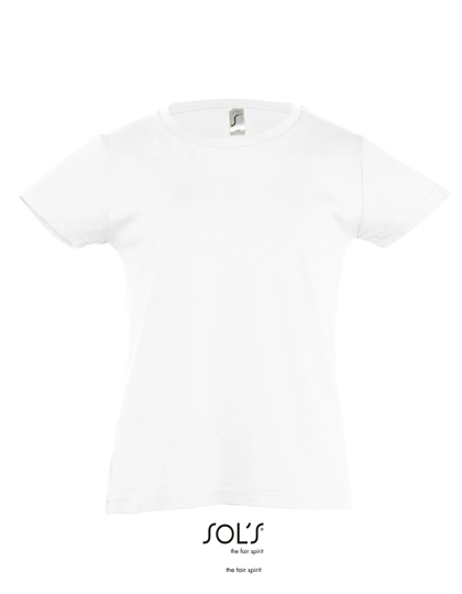 Kids´ T-Shirt Girlie Cherry zum Besticken und Bedrucken in der Farbe White mit Ihren Logo, Schriftzug oder Motiv.