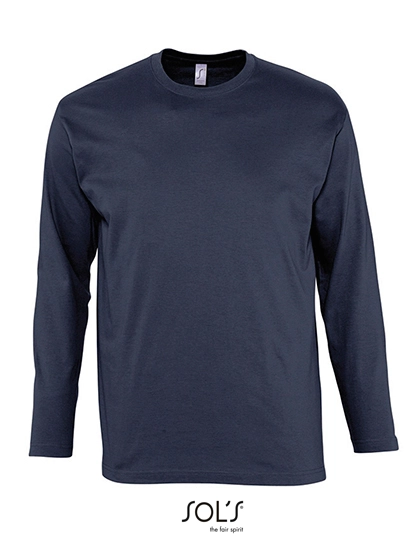 T-Shirt Monarch Long Sleeve zum Besticken und Bedrucken in der Farbe Navy mit Ihren Logo, Schriftzug oder Motiv.
