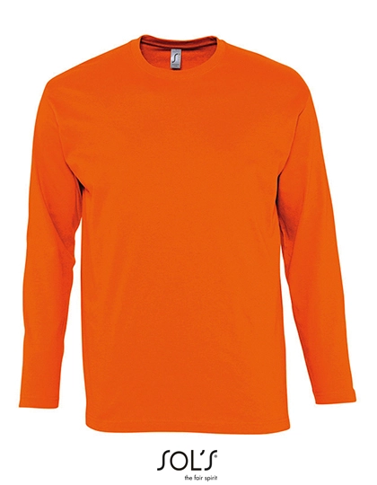 T-Shirt Monarch Long Sleeve zum Besticken und Bedrucken in der Farbe Orange mit Ihren Logo, Schriftzug oder Motiv.