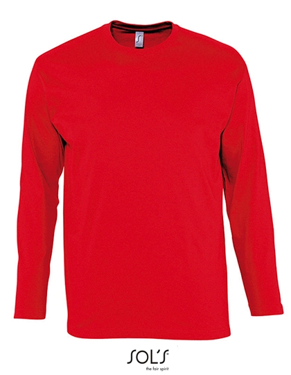 T-Shirt Monarch Long Sleeve zum Besticken und Bedrucken in der Farbe Red mit Ihren Logo, Schriftzug oder Motiv.