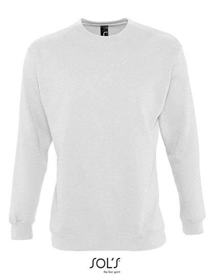Unisex Sweatshirt New Supreme zum Besticken und Bedrucken in der Farbe Ash (Heather) mit Ihren Logo, Schriftzug oder Motiv.