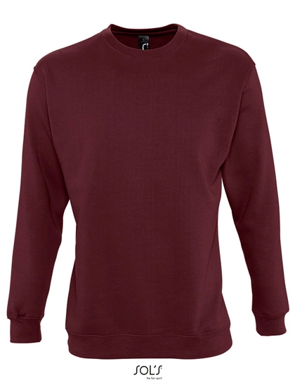 Unisex Sweatshirt New Supreme zum Besticken und Bedrucken in der Farbe Burgundy mit Ihren Logo, Schriftzug oder Motiv.