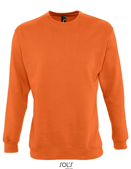 Unisex Sweatshirt New Supreme zum Besticken und Bedrucken in der Farbe Orange mit Ihren Logo, Schriftzug oder Motiv.