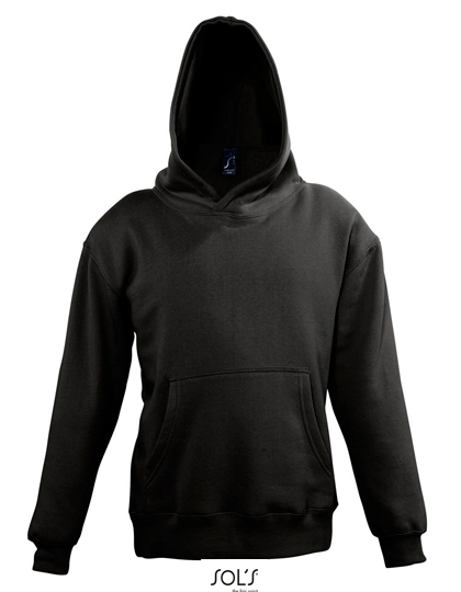 Kids´ Hooded Sweat Slam zum Besticken und Bedrucken in der Farbe Black mit Ihren Logo, Schriftzug oder Motiv.