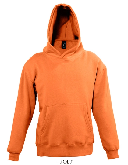 Kids´ Hooded Sweat Slam zum Besticken und Bedrucken in der Farbe Orange mit Ihren Logo, Schriftzug oder Motiv.