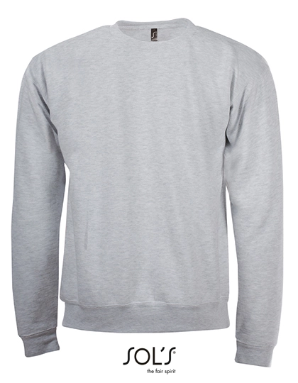Men´s Spider Round-Neck Sweatshirt zum Besticken und Bedrucken in der Farbe Grey Melange mit Ihren Logo, Schriftzug oder Motiv.
