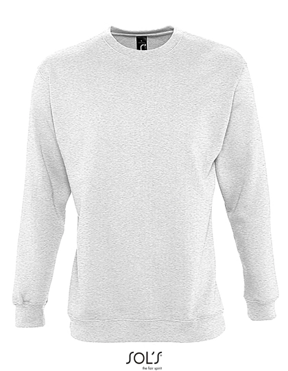 Unisex Sweatshirt Supreme zum Besticken und Bedrucken in der Farbe Ash (Heather) mit Ihren Logo, Schriftzug oder Motiv.
