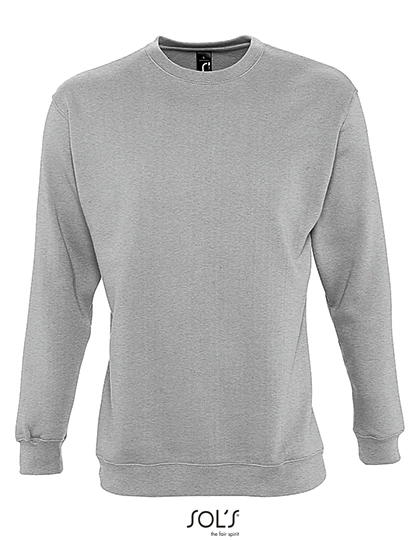Unisex Sweatshirt Supreme zum Besticken und Bedrucken in der Farbe Grey Melange mit Ihren Logo, Schriftzug oder Motiv.