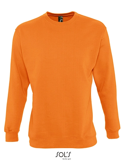 Unisex Sweatshirt Supreme zum Besticken und Bedrucken in der Farbe Orange mit Ihren Logo, Schriftzug oder Motiv.