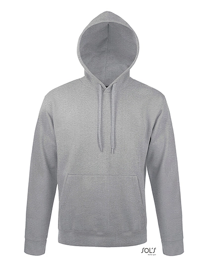 Unisex Hooded Sweat-Shirt Snake zum Besticken und Bedrucken in der Farbe Grey Melange mit Ihren Logo, Schriftzug oder Motiv.