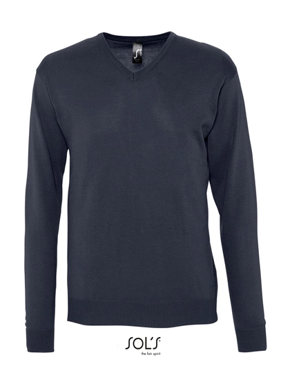 Men´s V-Neck Sweater Galaxy zum Besticken und Bedrucken in der Farbe Navy mit Ihren Logo, Schriftzug oder Motiv.