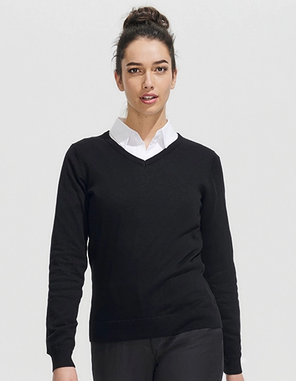 Women´s V-Neck Sweater Galaxy zum Besticken und Bedrucken mit Ihren Logo, Schriftzug oder Motiv.