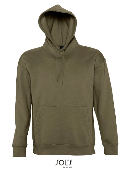 Hooded-Sweater Slam zum Besticken und Bedrucken in der Farbe Army mit Ihren Logo, Schriftzug oder Motiv.