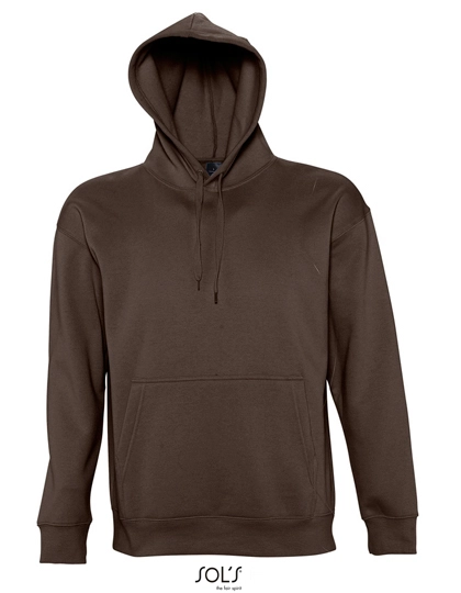 Hooded-Sweater Slam zum Besticken und Bedrucken in der Farbe Chocolate mit Ihren Logo, Schriftzug oder Motiv.
