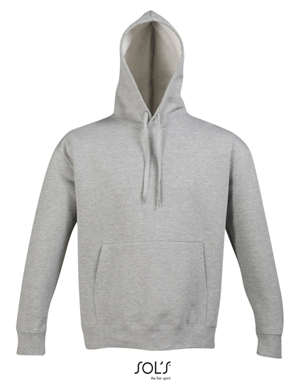 Hooded-Sweater Slam zum Besticken und Bedrucken in der Farbe Grey Melange mit Ihren Logo, Schriftzug oder Motiv.