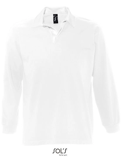 Men´s Rugbyshirt Pack zum Besticken und Bedrucken in der Farbe White-White mit Ihren Logo, Schriftzug oder Motiv.