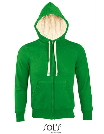 Unisex Zipped Jacket Sherpa zum Besticken und Bedrucken in der Farbe Bud Green mit Ihren Logo, Schriftzug oder Motiv.