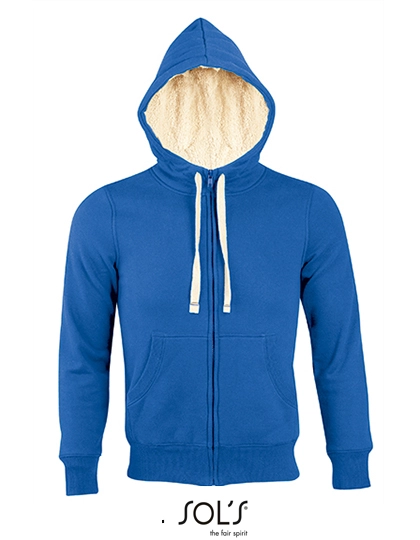 Unisex Zipped Jacket Sherpa zum Besticken und Bedrucken in der Farbe Royal Blue mit Ihren Logo, Schriftzug oder Motiv.