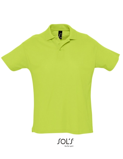 Summer Polo II zum Besticken und Bedrucken in der Farbe Apple Green mit Ihren Logo, Schriftzug oder Motiv.