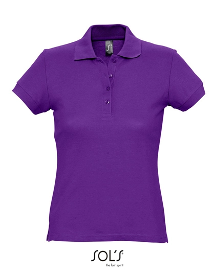 Women´s Polo Passion zum Besticken und Bedrucken in der Farbe Dark Purple mit Ihren Logo, Schriftzug oder Motiv.