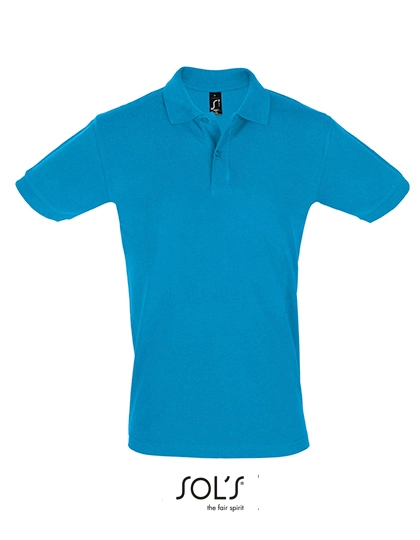Men´s Polo Shirt Perfect zum Besticken und Bedrucken in der Farbe Aqua mit Ihren Logo, Schriftzug oder Motiv.