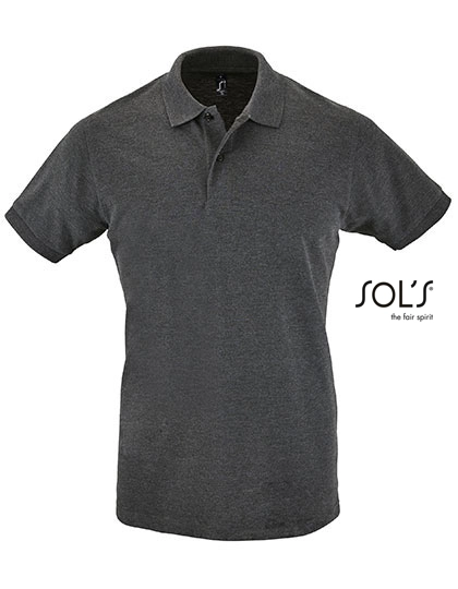 Men´s Polo Shirt Perfect zum Besticken und Bedrucken in der Farbe Charcoal Melange mit Ihren Logo, Schriftzug oder Motiv.