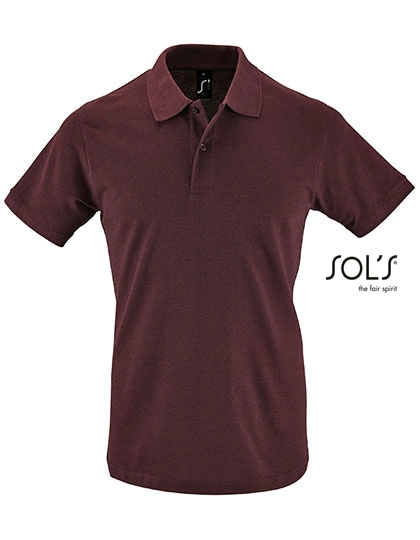 Men´s Polo Shirt Perfect zum Besticken und Bedrucken in der Farbe Heather Oxblood mit Ihren Logo, Schriftzug oder Motiv.