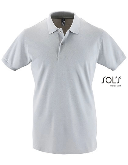 Men´s Polo Shirt Perfect zum Besticken und Bedrucken in der Farbe Pure Grey mit Ihren Logo, Schriftzug oder Motiv.
