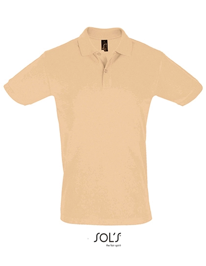 Men´s Polo Shirt Perfect zum Besticken und Bedrucken in der Farbe Sand mit Ihren Logo, Schriftzug oder Motiv.