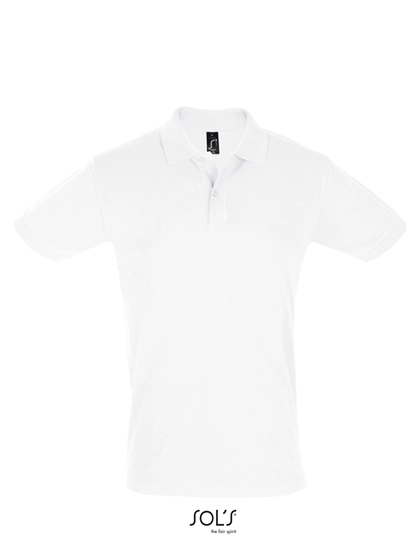 Men´s Polo Shirt Perfect zum Besticken und Bedrucken in der Farbe White mit Ihren Logo, Schriftzug oder Motiv.