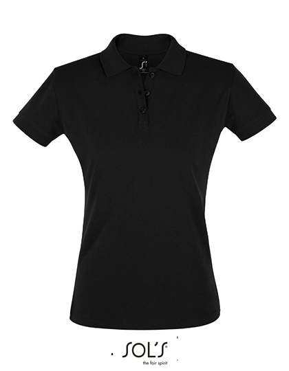 Women´s Polo Shirt Perfect zum Besticken und Bedrucken in der Farbe Black mit Ihren Logo, Schriftzug oder Motiv.