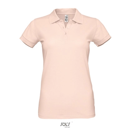 Women´s Polo Shirt Perfect zum Besticken und Bedrucken in der Farbe Creamy Pink mit Ihren Logo, Schriftzug oder Motiv.