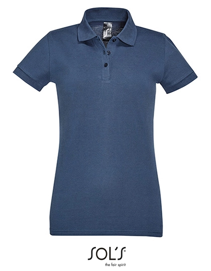 Women´s Polo Shirt Perfect zum Besticken und Bedrucken in der Farbe Denim mit Ihren Logo, Schriftzug oder Motiv.